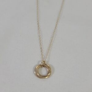 14k Gold Filled Elegant Gold Interlocking Circle Necklace